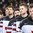 PARIS, FRANCE - MAY 8: Team Canada stand at attention during the national anthem following a 6-0 win over team Belarus during preliminary round action at the 2017 IIHF Ice Hockey World Championship. (Photo by Matt Zambonin/HHOF-IIHF Images)
